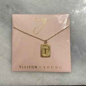 Initial Card Necklace (T)